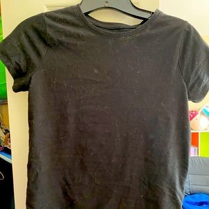 Girls Cat & Jack Short Sleeve Black Tee Shirt Size Large 10/12 EUC